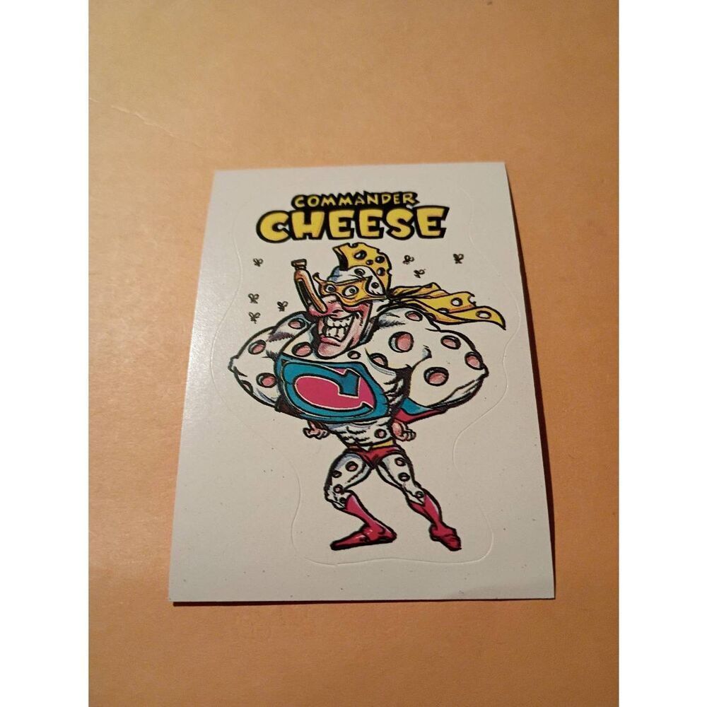 1983 General Mills Zero Hero Trading Card Sticker Vintage #54 Commander Cheese
